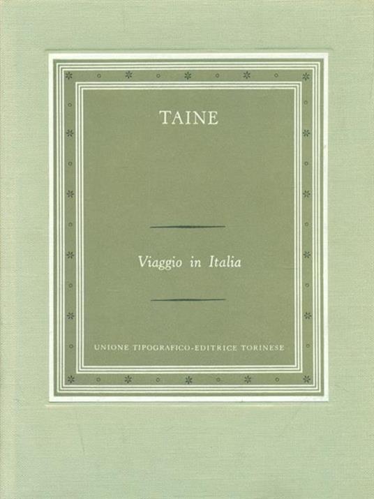 Viaggio in Italia - Hippolyte Taine - copertina