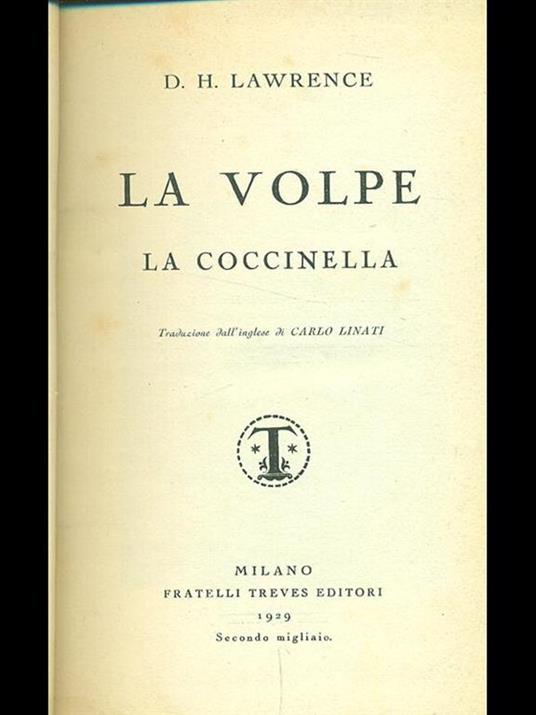 La volpe. La coccinella - David Herbert Lawrence - copertina