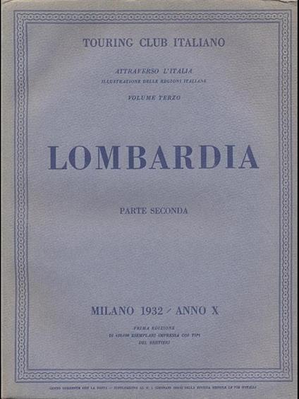 Lombardia. Parte seconda - copertina