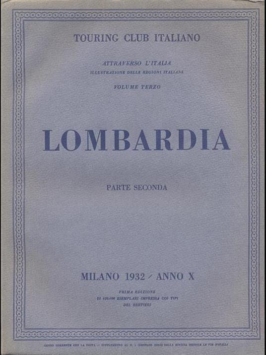 Lombardia. Parte seconda - copertina