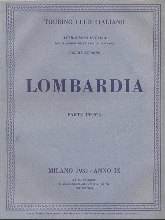 Lombardia parte prima - copertina