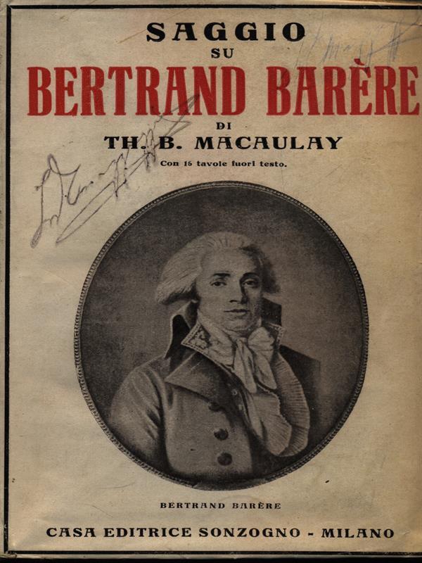 Saggio su Bertrand Barere