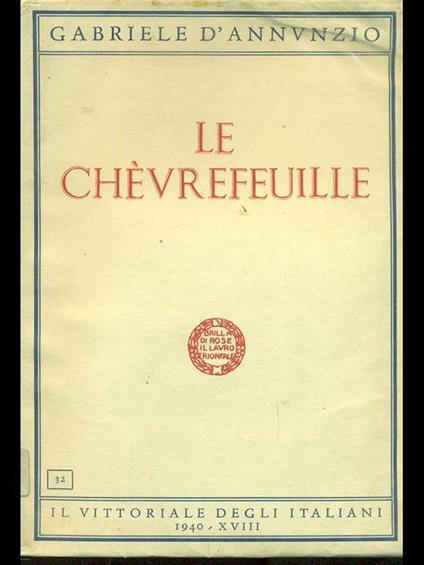 Le chevrefeuille - Gabriele D'Annunzio - copertina