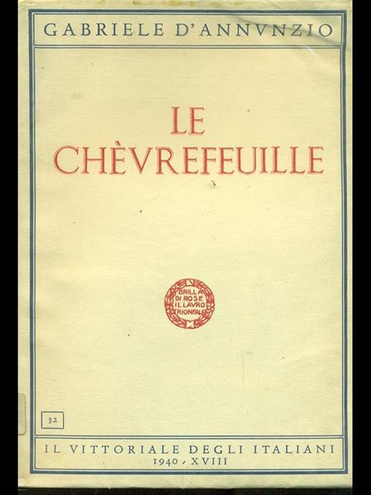 Le chevrefeuille - Gabriele D'Annunzio - copertina