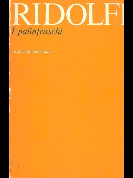 I palinfraschi - Roberto Ridolfi - copertina