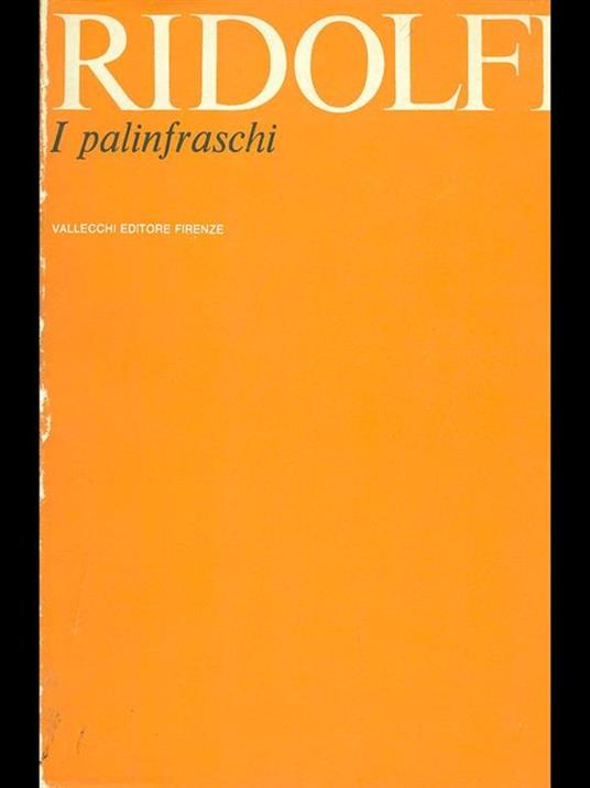 I palinfraschi - Roberto Ridolfi - copertina