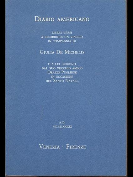 Diario Americano - Orazio Pugliese - copertina