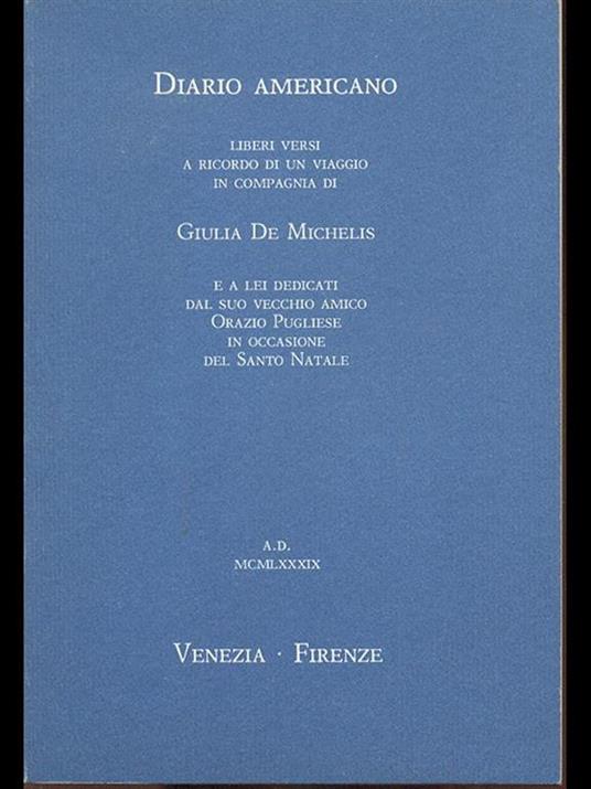 Diario Americano - Orazio Pugliese - copertina