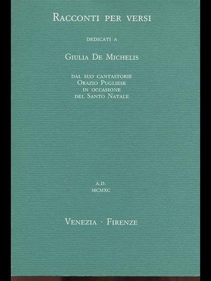 Racconti per versi - Orazio Pugliese - copertina