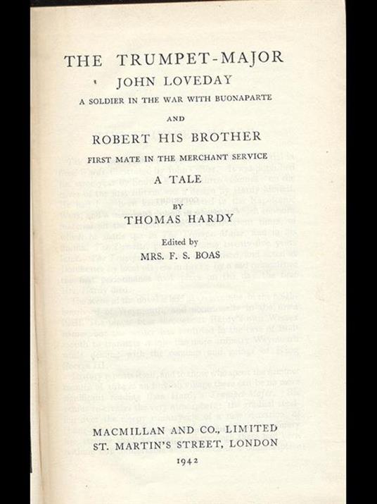 The Trumpet. Major - Thomas Hardy - copertina