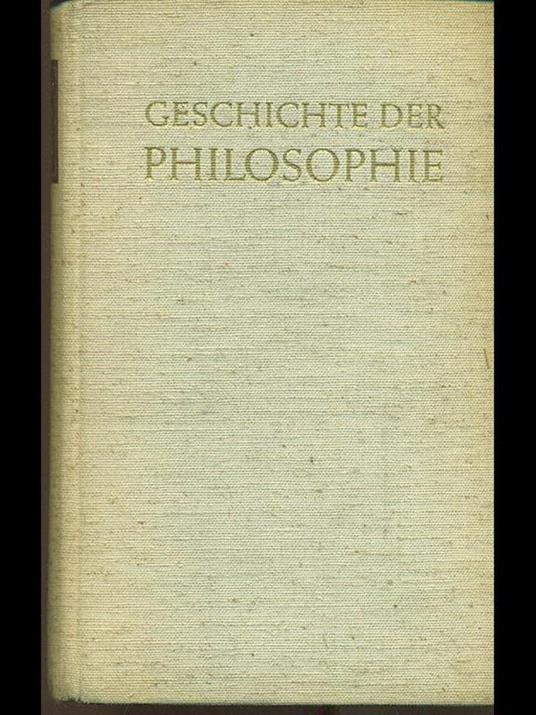 Geschichte der philosophie - copertina