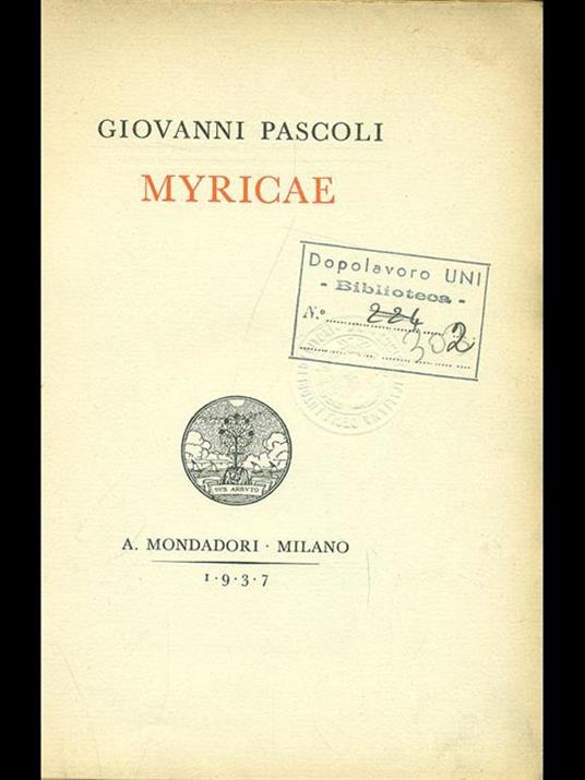 Myricae - Giovanni Pascoli - 6