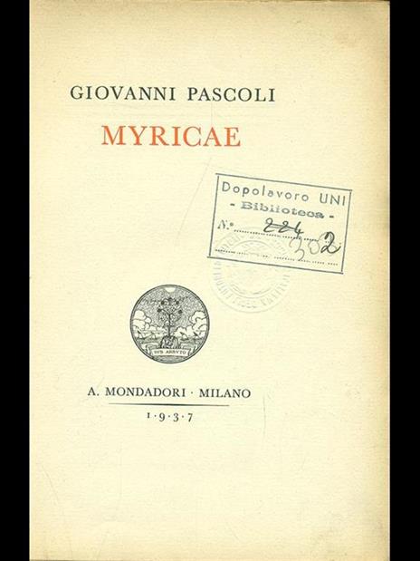 Myricae - Giovanni Pascoli - 2