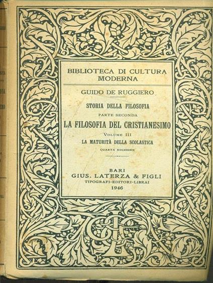 La filosofia del cristianesimo vol. 3 - Guido De Ruggiero - copertina
