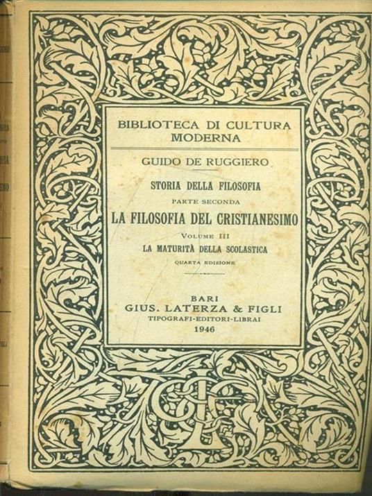 La filosofia del cristianesimo vol. 3 - Guido De Ruggiero - copertina