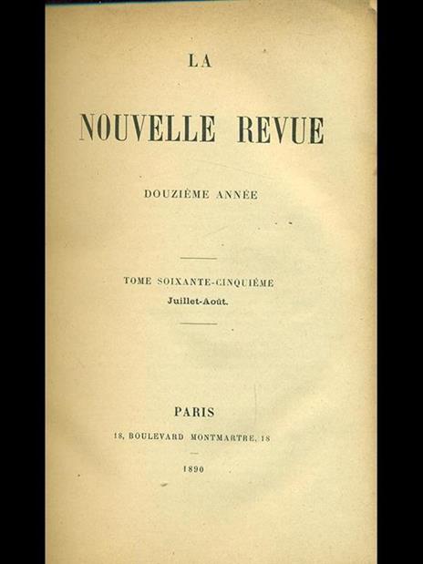 La nouvelle revue 1890 vol. 4 - copertina