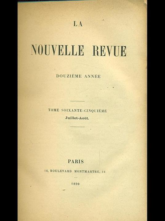 La nouvelle revue 1890 vol. 4 - copertina