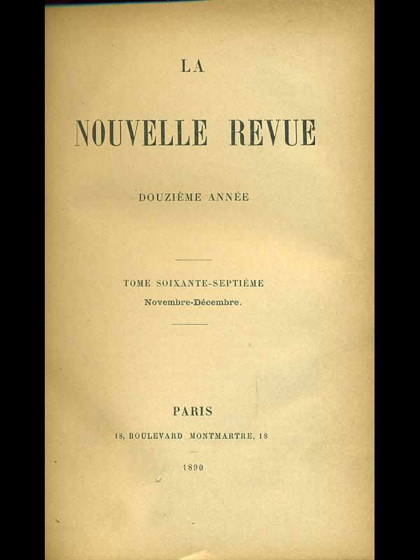 La nouvelle revue 1890 vol. 6