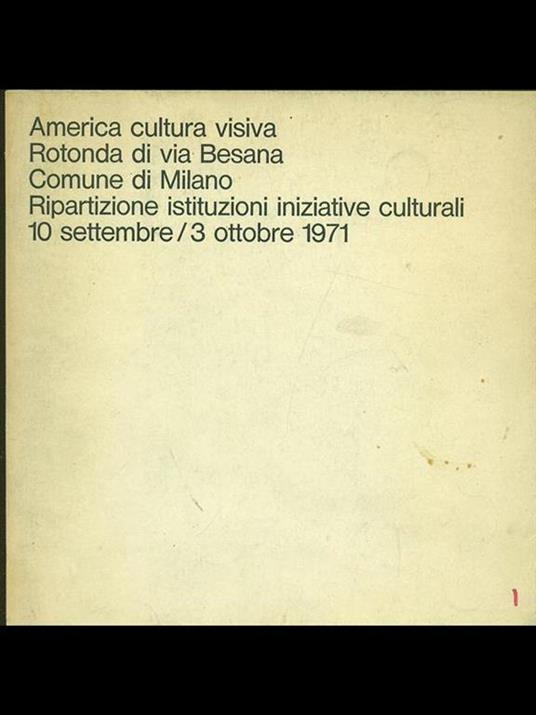 America cultura visiva - copertina