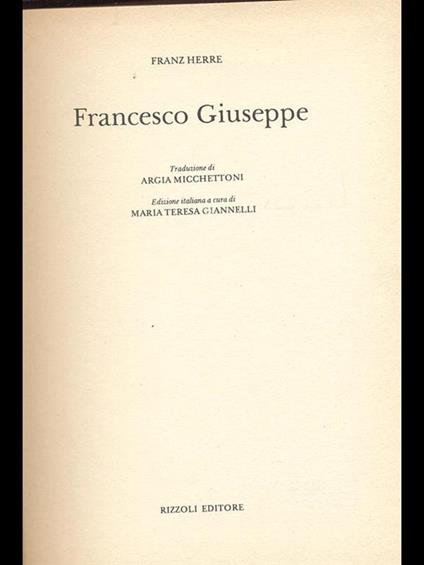 Francesco Giuseppe - Franz Herre - copertina