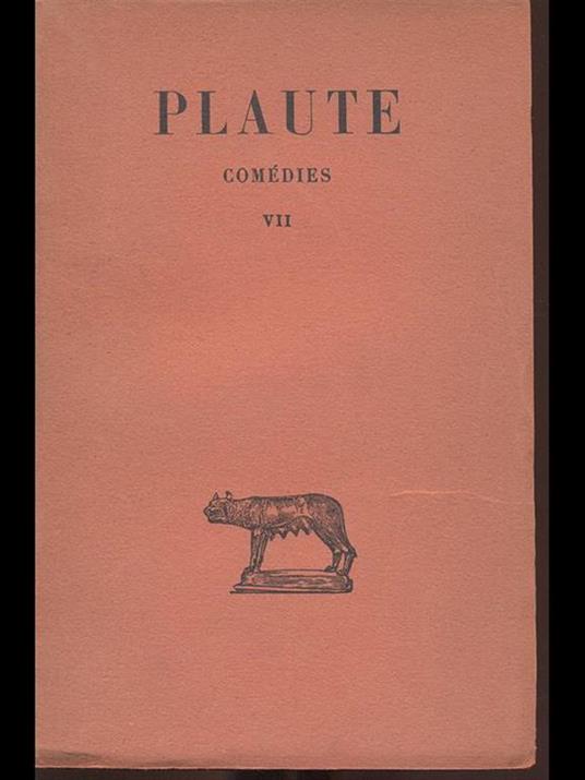Plaute. Comédies VII - copertina