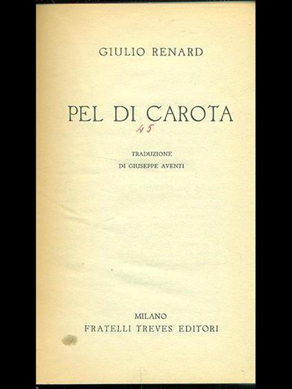 Pel di Carota - Jules Renard - copertina