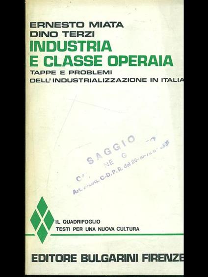 Industria e classe operaia - copertina