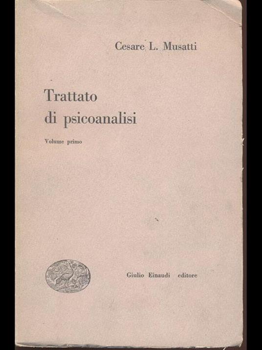 Trattato di psicoanalisi - Cesare L. Musatti - copertina