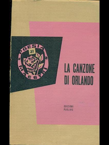 La canzone di Orlando - copertina