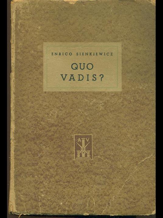 Quo vadis? - Enrico Sienkiewicz - copertina