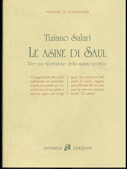 Le asine di Saul - Tiziano Salari - copertina