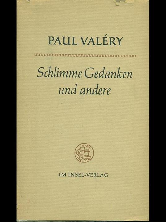 Schlimme gedanken und andere - Paul Valéry - copertina