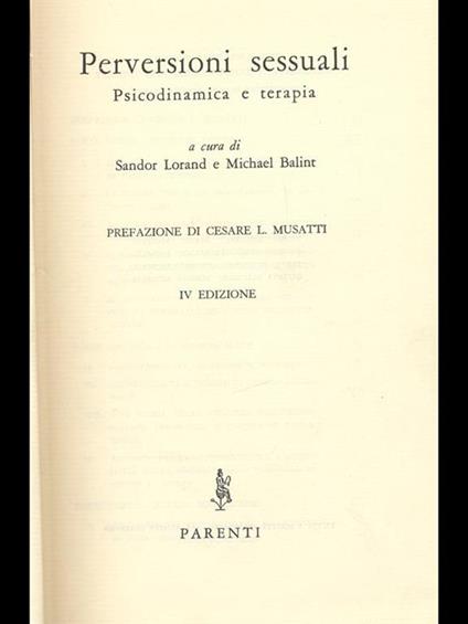 Perversioni sessuali Psicodinamica e terapia - copertina
