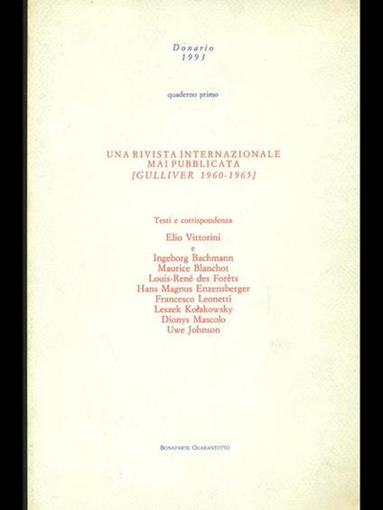 Una rivista internazionale mai pubblicata Gulliver 1960-1965 - copertina