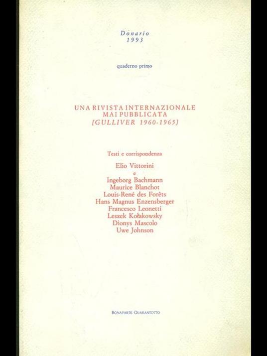 Una rivista internazionale mai pubblicata Gulliver 1960-1965 - copertina