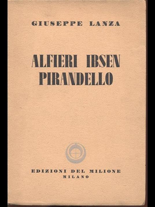 Alfieri Ibsen Pirandello - copertina