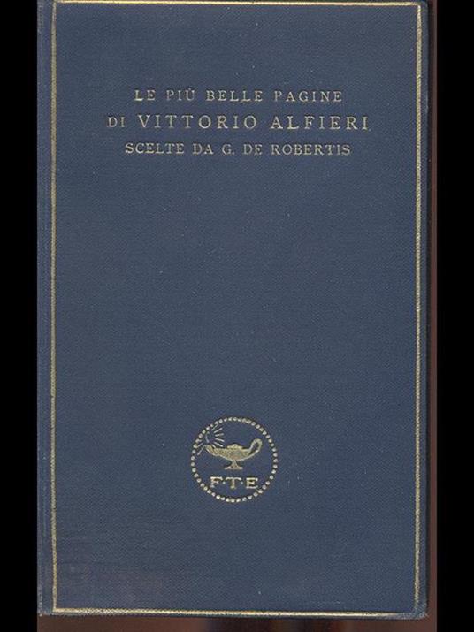 Le più belle pagine di Vittorio Alfieri - copertina