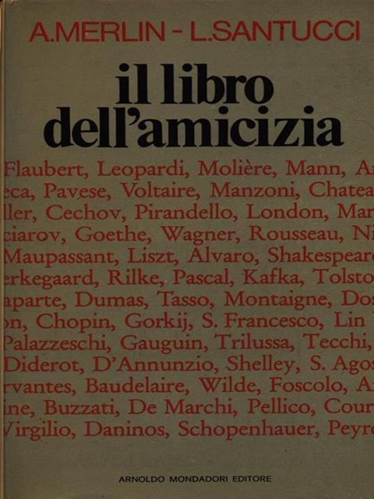 Il libro dell'Amicizia - Angelo Merlin - copertina