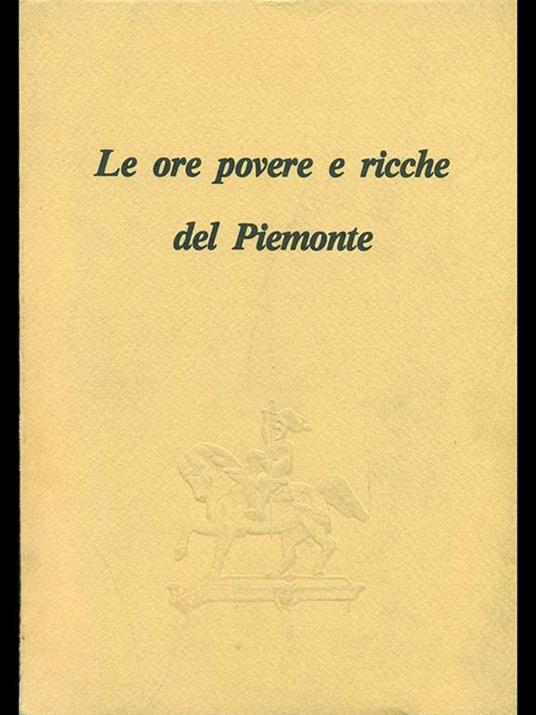 Le ore povere e ricche del Piemonte - copertina