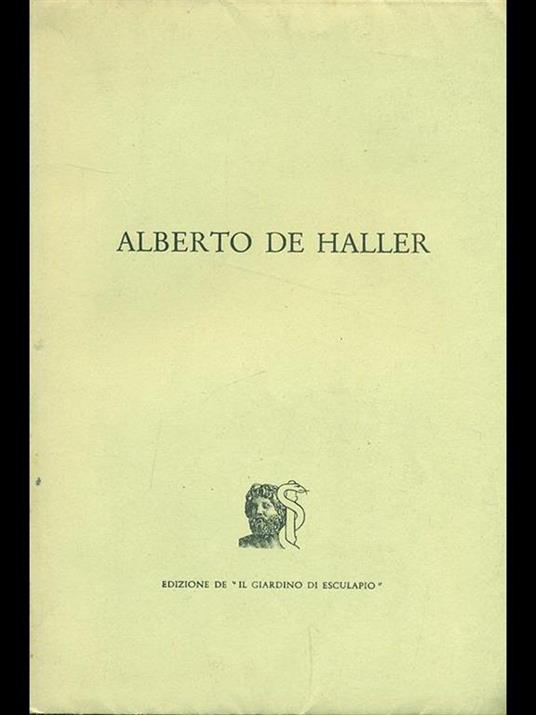 Alberto De Haller - copertina