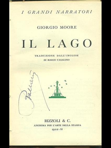 Il lago - copertina