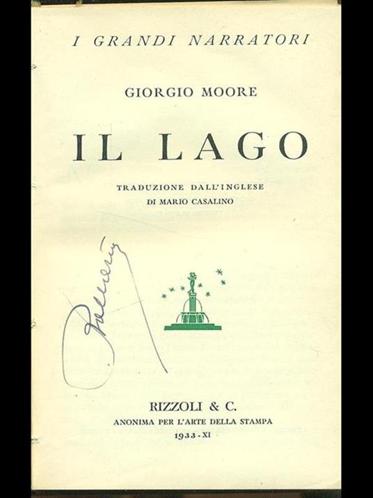 Il lago - copertina