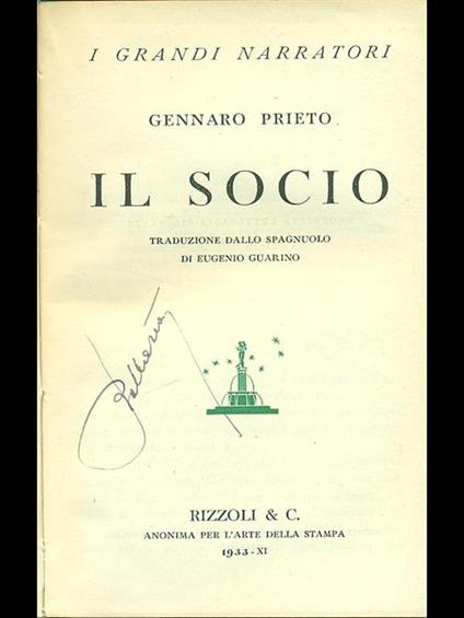 Il socio - copertina