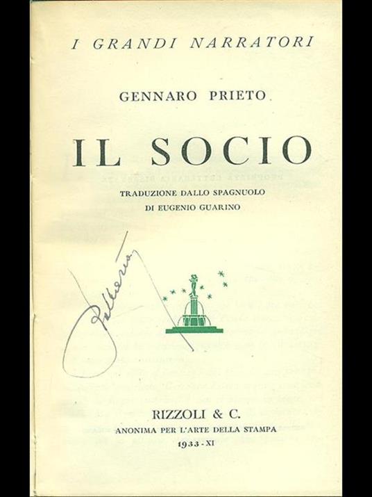 Il socio - copertina