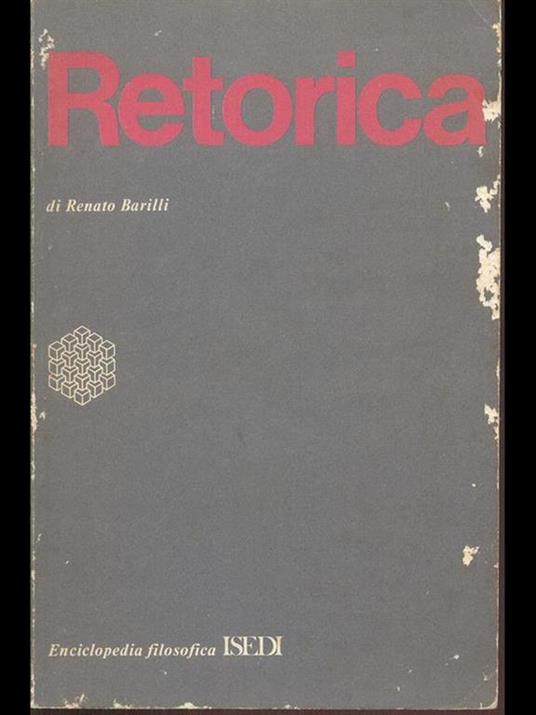 Retorica - Renato Barilli - copertina