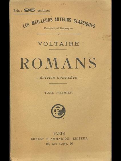 Romans - tome I - Voltaire - copertina