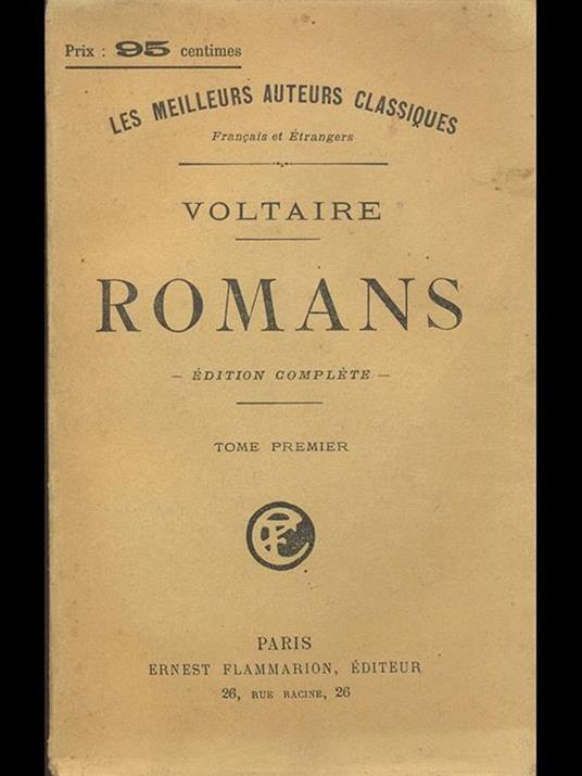 Romans - tome I - Voltaire - copertina
