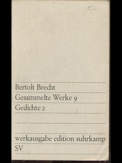 Gesammelte werke 19 - Bertolt Brecht - copertina
