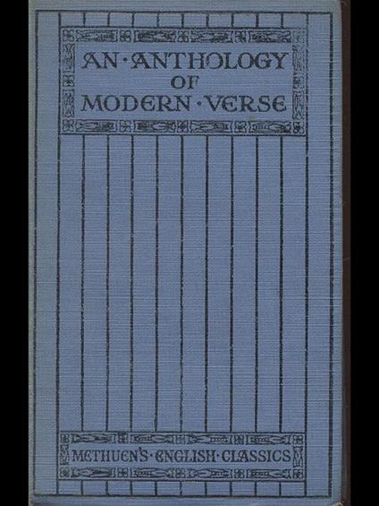 An Anthology of Modern Verse - A. Methuen - copertina