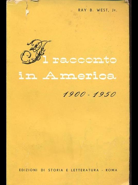 Il racconto in America 1900-1950 - copertina